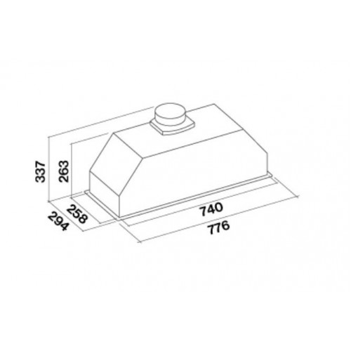 Вытяжка Falmec Gruppo Incasso 70 800/1280 м3/ч.