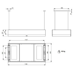 Вытяжка Falmec VETRA Isola 120 INOX