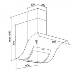 Вытяжка Falmec Adara Design 90 800 м3/ч (матовый)