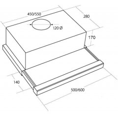 Вытяжка AKPO Light Eco Glass Twin 50 wk-7 чёрный