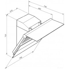 Вытяжка Smeg KTS75SE2
