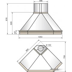Вытяжка Elikor Форест 90П-650-П3Д (бежевый/дуб неокрашенный)