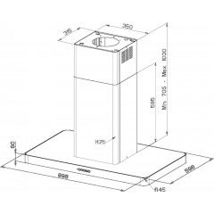 Вытяжка Faber T-Light Isola EV8P WH Matt A100
