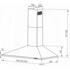 Вытяжка Maunfeld CORK 50 нержавеющая сталь