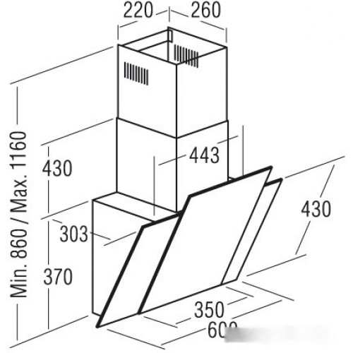 Вытяжка CATA Podium 600 ABK