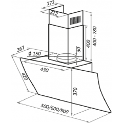 Вытяжка Maunfeld Sky Star Chef 90 (черный)