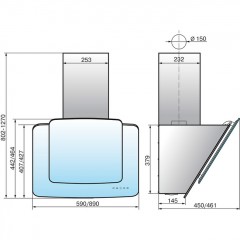 Вытяжка Elikor Кварц 90П-1000-Е4Д белый/белый