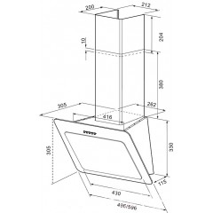 Вытяжка Krona LIVA 600 white S 00021524