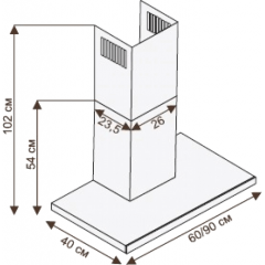 Вытяжка Ciarko Top 60 White