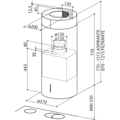 Вытяжка Faber Cylind I.Evo Plus BK MAtt A37