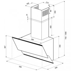 Вытяжка Krona Irma sensor 600 black/black