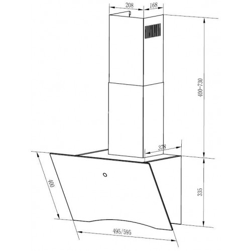 Вытяжка HOMSair Teffi 60 Glass (черный)