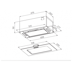 Вытяжка HOMSair Crocus Push 52 белый