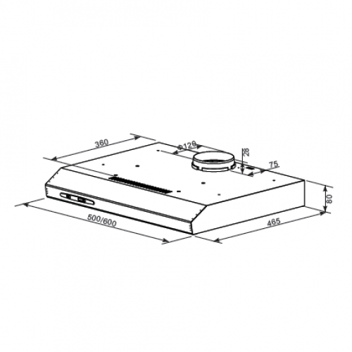 Вытяжка HOMSair Horizontal 50 (черный)