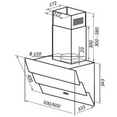 Вытяжка HOMSair Vertical 60 Glass (белый)