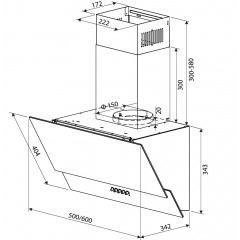 Вытяжка HOMSair Saturn 60 Glass (черный)