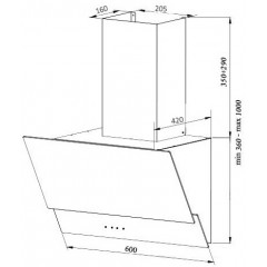 Вытяжка Germes Sarnia Push 60 (черный)