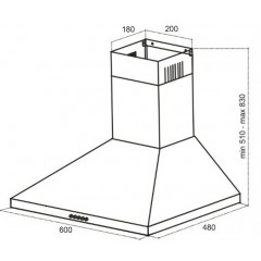 Вытяжка Germes Pyramida 60 белый