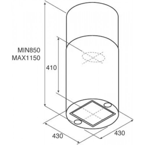 Вытяжка Jet air Pipe Island IX/A/43 (PRF0099343)