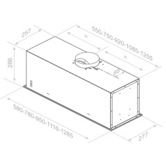 Вытяжка Pando EVO/580.11 Inox V.1050 ECO 009615