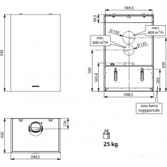 Вытяжка Falmec Altair Design 60 800 м3/ч (нержавеющая сталь)