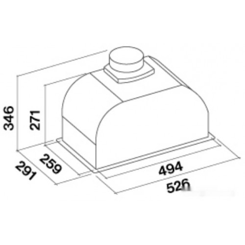 Вытяжка Falmec Gruppo Incasso Touch Vision 50 800/1280 м3/ч