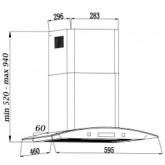 Вытяжка Grand Blagnac 60 (нержавеющая сталь)