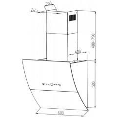 Вытяжка Grand Turino GC 60 (черный)