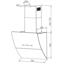 Вытяжка Grand Turino GC 90 (черный)