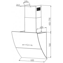 Вытяжка Grand Turino GC 60 (белый)