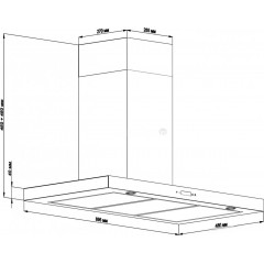 Вытяжка Backer CH90E-MC-L200 Inox BG
