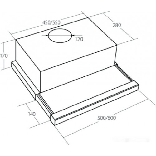 Вытяжка AKPO Light eco glass twin 50 WK-7 (белый)