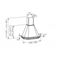Вытяжка Jet air Aspen WH/A/60 Frassino