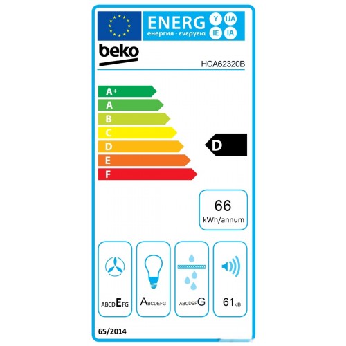 Вытяжка Beko HCA 62320 WH