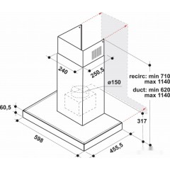 Вытяжка Whirlpool WHBS 62F LT K
