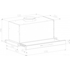 Вытяжка Backer TH60CL-2F200-SHINY BLACK RC