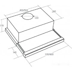 Вытяжка AKPO Light Eco Glass 50 wk-7 серый
