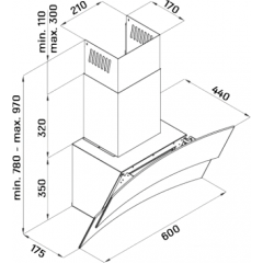 Вытяжка Ciarko Topaz 60 (белый)