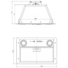 Вытяжка Elikor Врезной блок Flat 42П-430-К3Д хром