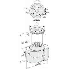Вытяжка Miele DA 7378 D Aura 4.0 Ambient (бриллиантовый белый)