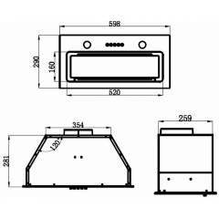 Вытяжка Maunfeld Trapeze 601GG (белый)