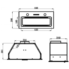 Вытяжка Maunfeld Trapeze 601GG (черный)