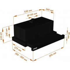 Вытяжка Backer PH60L-MRC-2F BG