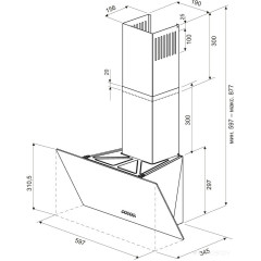 Вытяжка Krona Helga 600 PB (белый)