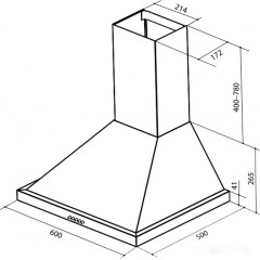 Вытяжка LEX Vintage 600 (слоновая кость light)