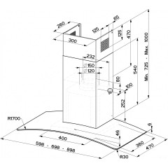 Вытяжка Faber Ray SRM LED X/V A90 325.0557.524