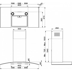 Вытяжка Faber Ray SRM LED X/V A90 325.0557.524