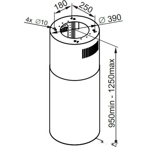 Вытяжка Maunfeld Lee Isla sensor 39 (черный)