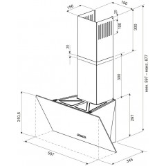 Вытяжка Krona Helga 600 S (черный)