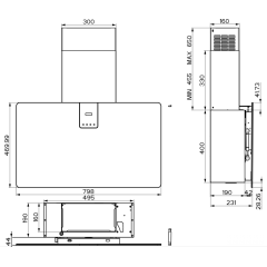 Вытяжка Faber Soft Slim 80 Grey London A80 330.0597.524